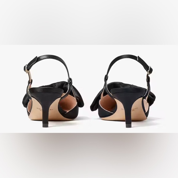 Kate Spade Black Marseille satin lux Classic Heels NWT - Picture 4 of 8